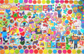 alot of colorfull stickers